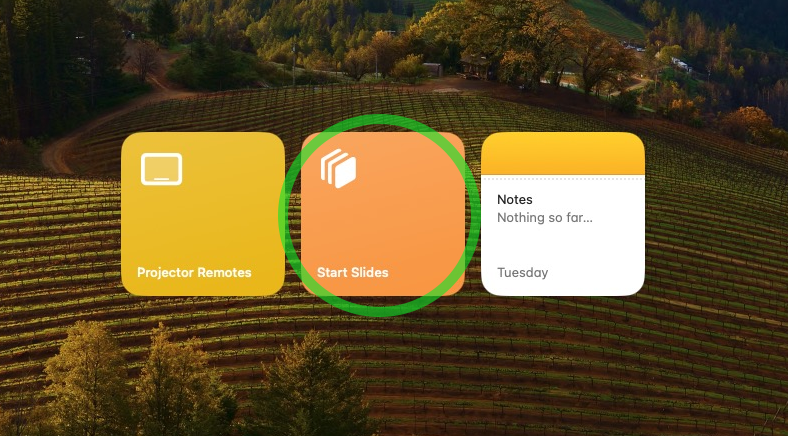 Start Slides Button